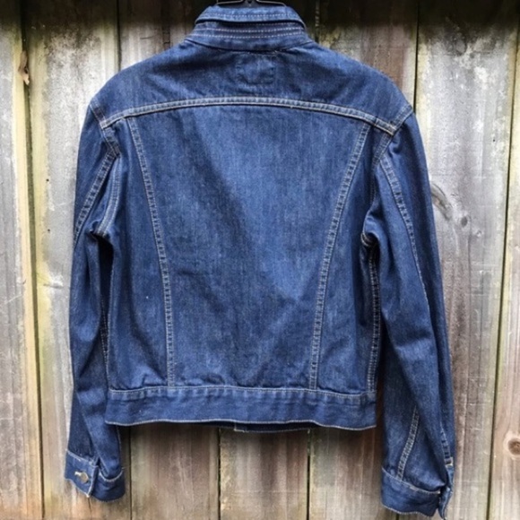 VINTAGE Lee Blue  Denim Button Up Jean Jacket Large - Picture 3 of 8